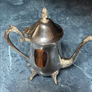 Vintage Silver plated Teapot with Ornate Design